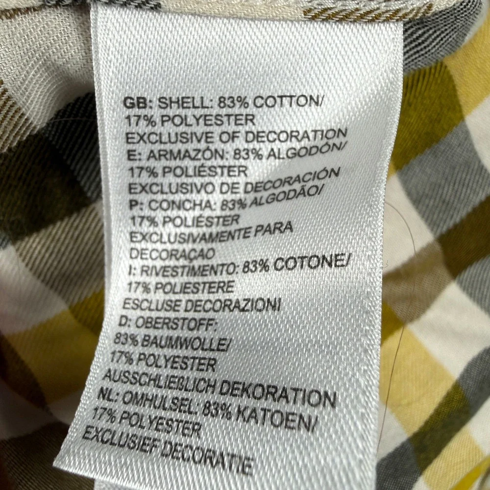 The North Face Button Down Mens XXL Yellow Plaid Long Sleeve Shirt